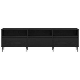 Berkfield Tv Cabinet Black Oak 150X30X44,5 Cm Engineered Wood - thumbnail 7