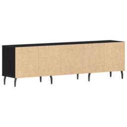 Berkfield Tv Cabinet Black Oak 150X30X44,5 Cm Engineered Wood - thumbnail 6