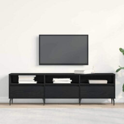 Berkfield Tv Cabinet Black Oak 150X30X44,5 Cm Engineered Wood - thumbnail 1