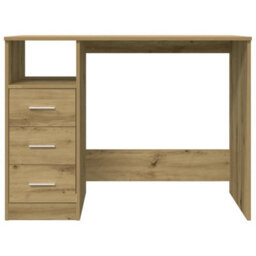 Berkfield Desk Artisan Oak 102X76X50 Cm Engineered Wood - thumbnail 4