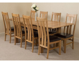 That's Furniture Richmond 140Cm - 220Cm Oak Extending Dining Table And 8 Chairs Dining Set With Princeton Chairs - thumbnail 1