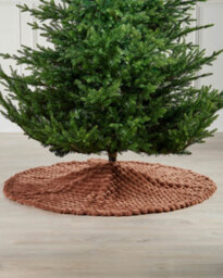 Werchristmas Espresso Faux Fur Diamond Tree Skirt 122 Cm - thumbnail 3