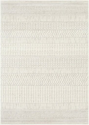 Livabliss Pisa-Geometric Grey Off-White Charcoal Living Dining Bedroom Rug 150 X 213 Cm Easy Care, Non Shedding - thumbnail 1
