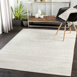 Livabliss Pisa-Geometric Grey Off-White Charcoal Living Dining Bedroom Rug 150 X 213 Cm Easy Care, Non Shedding - thumbnail 2