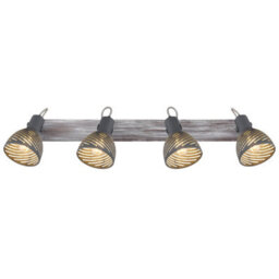 Luminosa Lighting Luminosa Mori Ceiling Spotlight Bar Antique White Whitewashed 4X E27 - thumbnail 4