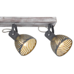 Luminosa Lighting Luminosa Mori Ceiling Spotlight Bar Antique White Whitewashed 4X E27 - thumbnail 5