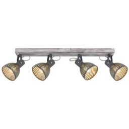Luminosa Lighting Luminosa Mori Ceiling Spotlight Bar Antique White Whitewashed 4X E27 - thumbnail 3
