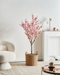 Beliani Artificial Plant Cherry Tree 152 Cm Pink - thumbnail 2