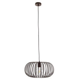 Luminosa Lighting Luminosa Max Wire Frame Pendant Ceiling Light Brown 1X E27 - thumbnail 3