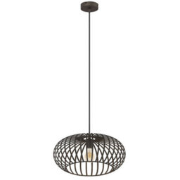 Luminosa Lighting Luminosa Max Wire Frame Pendant Ceiling Light Brown 1X E27 - thumbnail 2