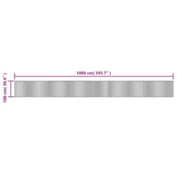 Berkfield Rug Rectangular Dark Brown100X1000 Cm Bamboo - thumbnail 8