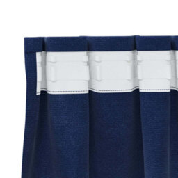 Berkfield Blackout Curtains With Top Tape 2 Pcs Dark Blue Velvet - thumbnail 4