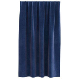 Berkfield Blackout Curtains With Top Tape 2 Pcs Dark Blue Velvet - thumbnail 3