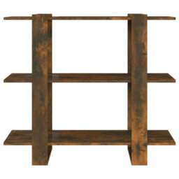 Berkfield Book Cabinet/room Divider Smoked Oak 100X30X87 Cm - thumbnail 3