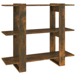 Berkfield Book Cabinet/room Divider Smoked Oak 100X30X87 Cm - thumbnail 2