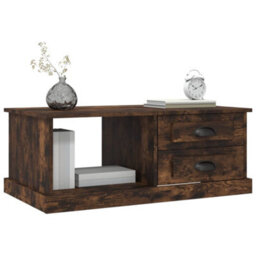 Berkfield Coffee Table Smoked Oak 90X50X35 Cm Engineered Wood - thumbnail 4