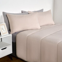 OHS Coverless 10.5 Tog Duvet & Pillowcase, Sage/natural - King - thumbnail 3