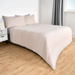 OHS Coverless 10.5 Tog Duvet & Pillowcase, Sage/natural - King - thumbnail 2