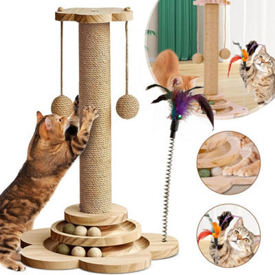 Cat Climbing Frame Scratching Post Kitten Indoor Cat Toy - image 1