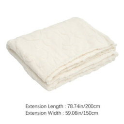 Thehotsale Milk Velvet 3D Leaves Comfortable Soft Warm Plush Fuzzy Throw Blanket Livingroom Bedroom Pation Beige 200Cm L X 150Cm W - thumbnail 9