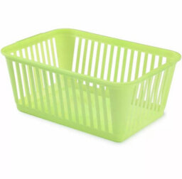 Pack Of 10 Lime Green Plastic Handy Storage Basket Pharmacy Organiser School Office Kitchen Tidy Crate Baskets 25Cm - thumbnail 2