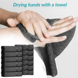 Casabella 12 Pack Flannel Face Cloth - 100% Cotton Face Towels Soft & Absorbent Super Quality Washcloths - thumbnail 6