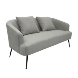 Living And Home Modern Grey Chenille 2-Seater Sofa With 2 Scatter Cushions - thumbnail 2