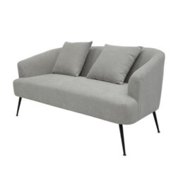 Living And Home Modern Grey Chenille 2-Seater Sofa With 2 Scatter Cushions - thumbnail 4