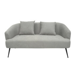 Living And Home Modern Grey Chenille 2-Seater Sofa With 2 Scatter Cushions - thumbnail 3