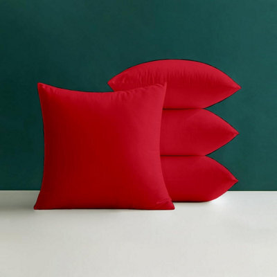 Crescent Waterproof 45X45Cm Red Garden Cushion, Shredded Foam Filled Outdoor Garden Throw Pillow Pack Of 4 - image 1