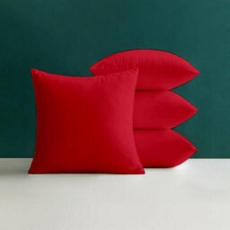 Crescent Waterproof 45X45Cm Red Garden Cushion, Shredded Foam Filled Outdoor Garden Throw Pillow Pack Of 4 - thumbnail 1