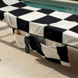 Ohs Checkerboard Beach Towel With Bag Quick Dry Absorbent Travel Spa - thumbnail 2