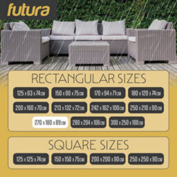 Futura 420D Rectangular 270X180X89Cm Waterproof Garden Furniture Cover, Outdoor Patio Weatherproof Rattan Sofa Shield - thumbnail 5