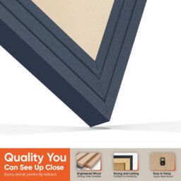 "AK Frames 25X17"" Dark Grey Step Vinyl Record Frame With Ivory Mount For 12 Inch Lp Cover & Disc - Overlapped Design" - thumbnail 3