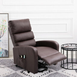 Btm Power Massage Lift Recliner Chair With Heat And  Vibration, Heavyduty Motor, Side Pockets, Faux Leathe - thumbnail 6