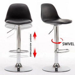 2Pcs Adjustable Bar Stools Swivel Kitchen Chairs - thumbnail 3