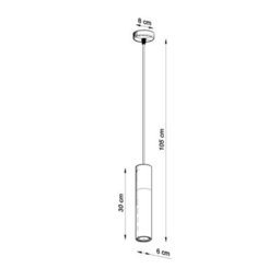 Sollux Lighting Pablo Steel & Wood Natural 1 Light Classic Pendant Ceiling Light - thumbnail 4