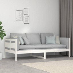 Vidaxl Day Bed Without Mattress White Solid Wood Pine 90X200 Cm - thumbnail 9