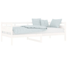 Vidaxl Day Bed Without Mattress White Solid Wood Pine 90X200 Cm - thumbnail 3