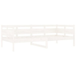 Vidaxl Day Bed Without Mattress White Solid Wood Pine 90X200 Cm - thumbnail 4