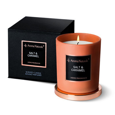 Aroma Naturals Candle 215G Salt & Caramel Soy Wax Scented 35H Burn Time - image 1