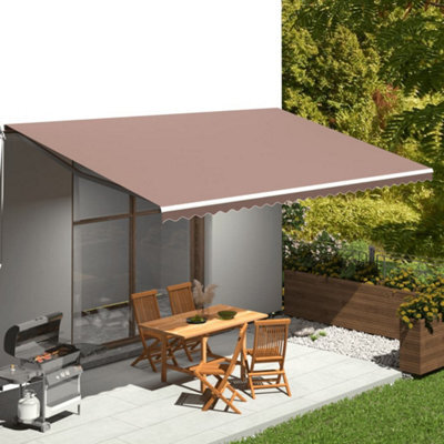 Berkfield Replacement Fabric For Awning Brown 6X3 M - image 1