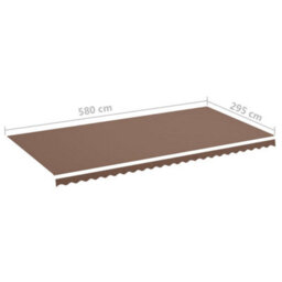 Berkfield Replacement Fabric For Awning Brown 6X3 M - thumbnail 6