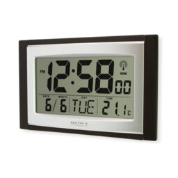 Acctim Stratus 74053 Radio Controlled Wall Desk Clock, Black, Large Display - thumbnail 6