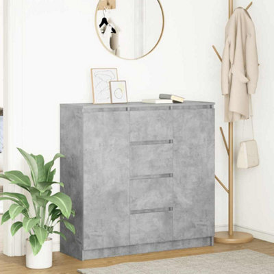Berkfield Sideboard With Drawers Concrete Grey 100.5X35X98.5 Cm Engineered Wood - image 1
