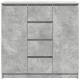 Berkfield Sideboard With Drawers Concrete Grey 100.5X35X98.5 Cm Engineered Wood - thumbnail 6