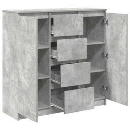Berkfield Sideboard With Drawers Concrete Grey 100.5X35X98.5 Cm Engineered Wood - thumbnail 5