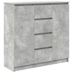 Berkfield Sideboard With Drawers Concrete Grey 100.5X35X98.5 Cm Engineered Wood - thumbnail 2