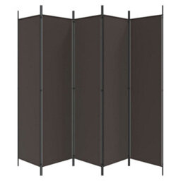 Berkfield Durable 6-Panel Room Divider Brown 300X200 Cm Fabric - thumbnail 4