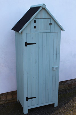 Outdoor Brighton Garden Wooden Storage Cabinet Or Tool Shed In Blue/green - image 1